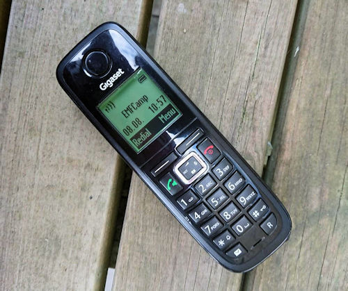 A DECT phone on the EMFcamp network