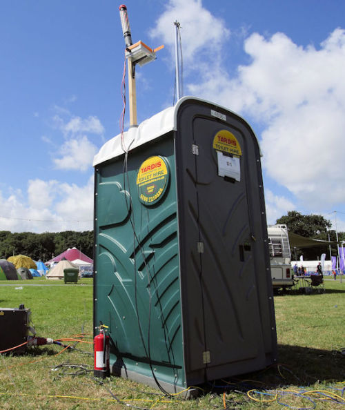 A portable toilet Datenklo